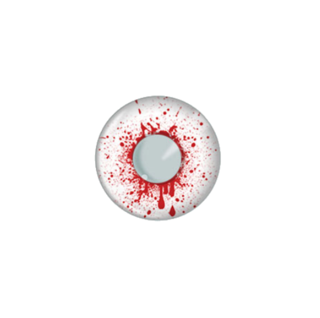 Lentilles fantaisie blanches effet cible – DEMONIAC PARTY EYESHOOT (sans correction)