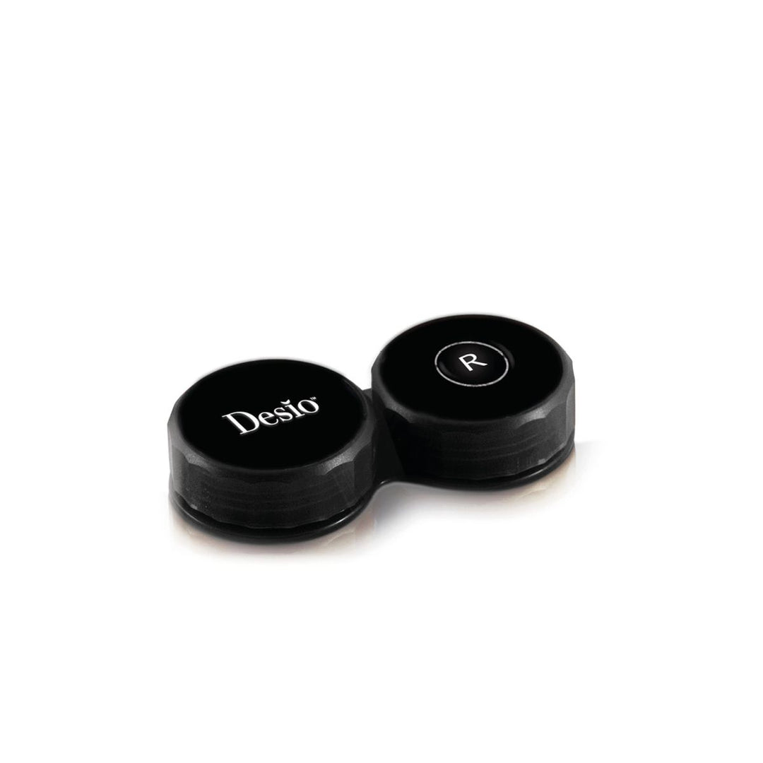 Étui noir Desio pour lentilles de contact – accessoire chic et sécurisé