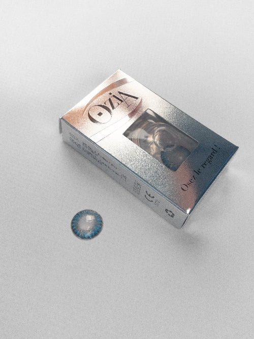 Lentilles de contact bleu azur Ozia Azur Profond – regard profond, lumineux et naturel