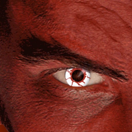 Lentilles rouges sang DEMONIAC PARTY BLOOD – effet démoniaque pour Halloween, zombies ou vampires