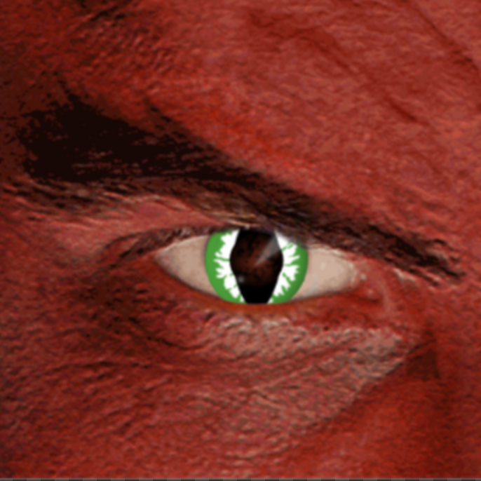 lentilles de couleur reptile noir vert blanc DEMONIAC PARTY LIZARD
