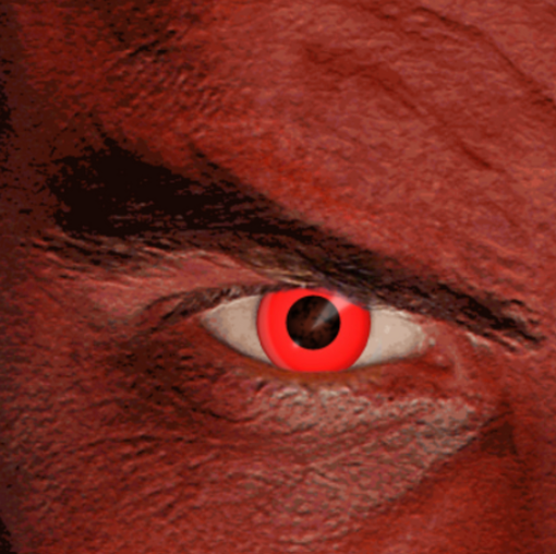 lentilles rouges démoniaque DEMONIAC PARTY SATANIC pour Halloween et cosplay
